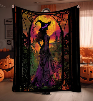 Beautiful Witch - Personalized Witch Blanket