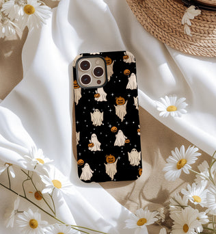 Cute Ghosts Design Phone Case for Halloween Gift Autumn phone case  fit for iPhone 15 14 13 12 11 Pro Max Xr 8 Plus, Samsung S24 S23 S22 FE A15 A14 A55 A25 Pixel 8 7