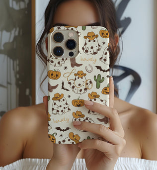 Western Ghost Phone Case, Cute Halloween, Cowboy Phone Coverfit for iPhone 15 14 13 12 11 Pro Max Xr 8Plus, Samsung S24 S23 S22 FE A15 A14 A55A25 Pixel 8 7