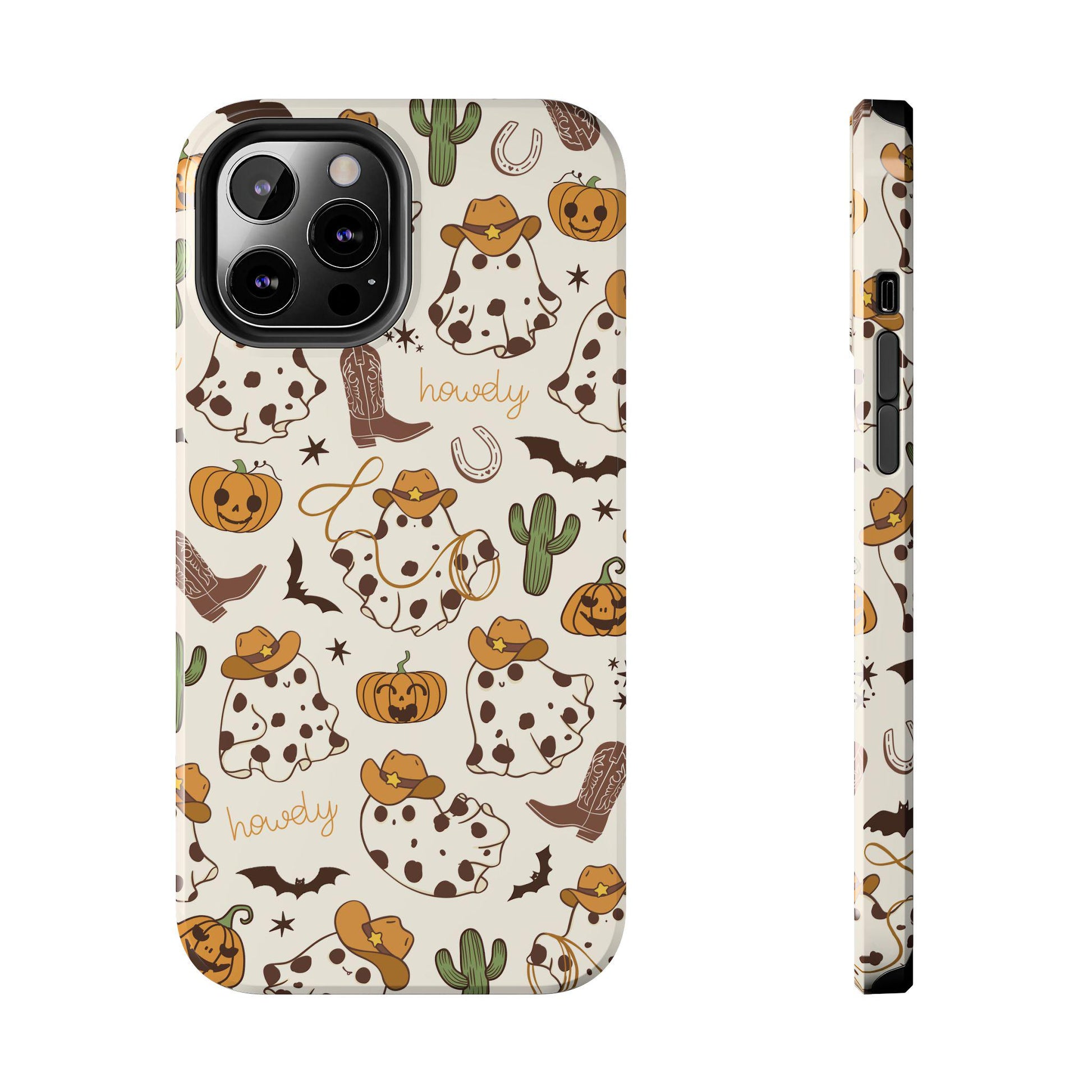 Western Ghost Phone Case, Cute Halloween, Cowboy Phone Coverfit for iPhone 15 14 13 12 11 Pro Max Xr 8Plus, Samsung S24 S23 S22 FE A15 A14 A55A25 Pixel 8 7