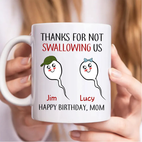 Thanks For Not Swallowing Us - Personalized Mug