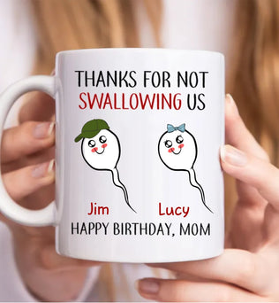 Thanks For Not Swallowing Us - Personalized Mug