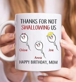 Thanks For Not Swallowing Us - Personalized Mug