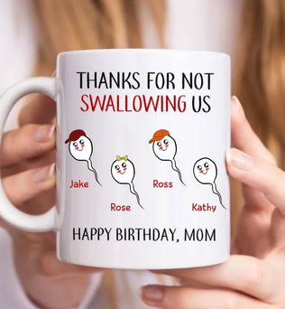 Thanks For Not Swallowing Us - Personalized Mug